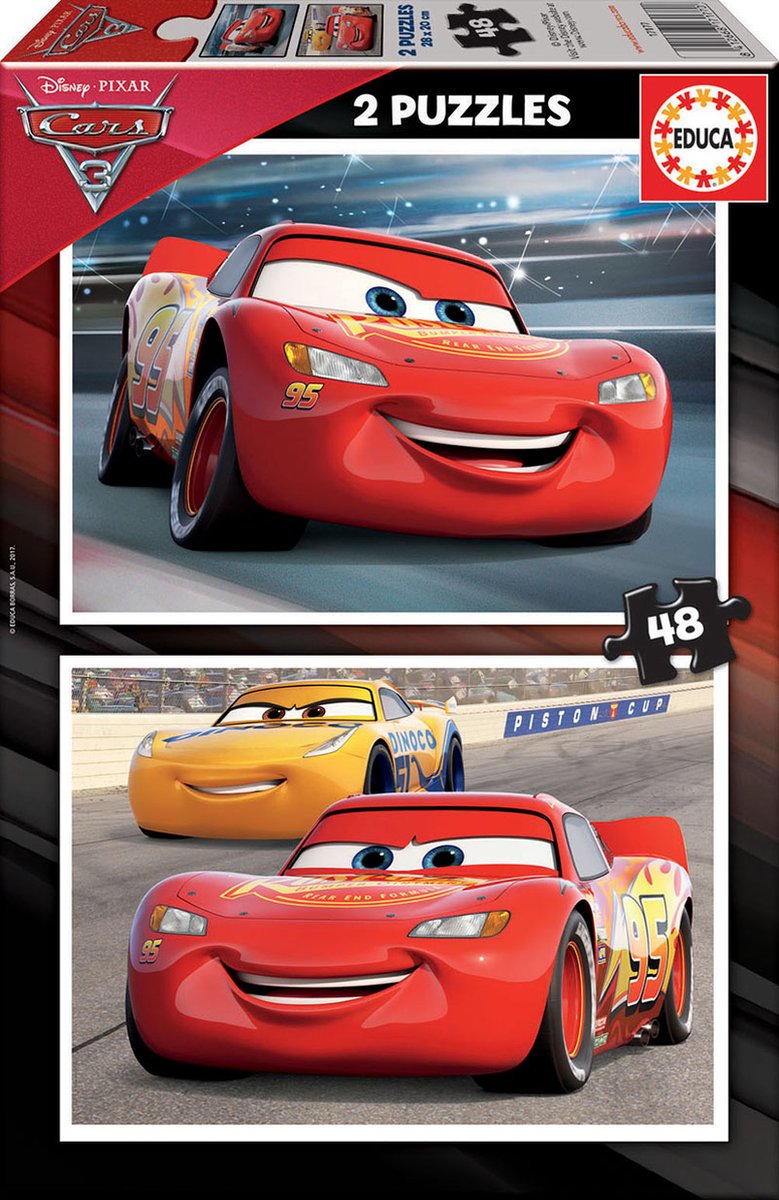 Puzzle Educa - Auta Disney Pixar 3 - 2 x 48 elementów