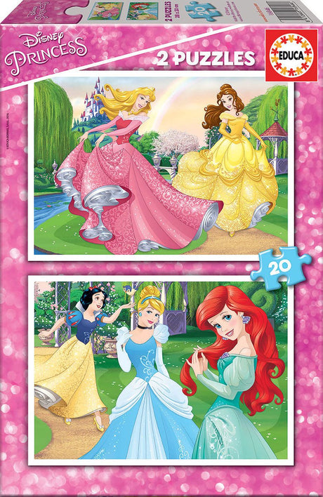 Puzzle Educa - 2x20 elementów Księżniczka Disneya
