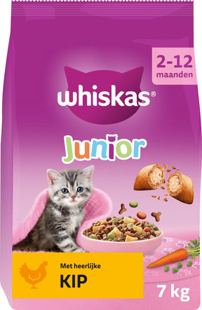 Karma dla kotów Whiskas - junior - kurczak - worek 7kg