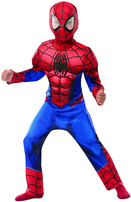 Rubiny - kostium Spidermana - Spider-Man Deluxe kostium Spidermana dla dziecka - niebieski, czerwony - rozmiar 104 - odzież karnawałowa - przebranie