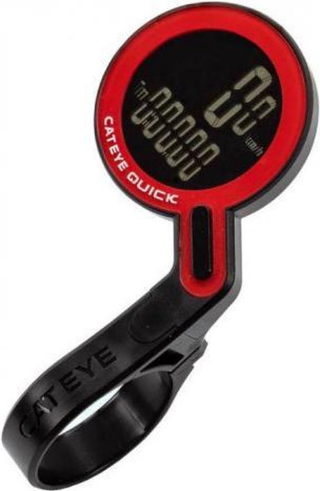 Licznik rowerowy Cateye Quick cc-rs100w - bezprzewodowy - czarny czerwony