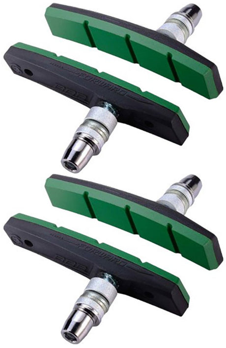 Bbb rowerowe klocki hamulcowe do roweru elektrycznego - estop - hamulec szczękowy - certyfikat e-bike - klocki hamulcowe v-brake - zielony - bbs-04e