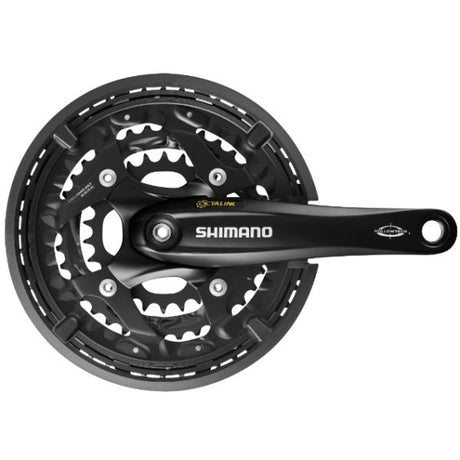 Mechanizm korbowy Shimano 3 x 10 rzędów trekking FC-T521 z ramieniem korby 175 mm 48-36-26t Octalink - czarny