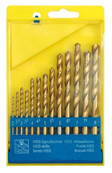 Vorel metaalboor tytan ingesteld 13szt. 2,0-8,0