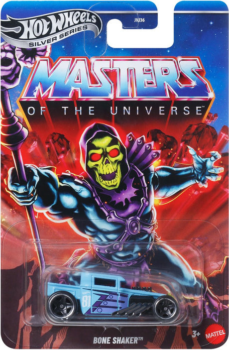 Odlewany ciśnieniowo pojazd Mattel Masters of the Universe ze srebrnej serii 1 64 pojazdy do wytrząsania kości