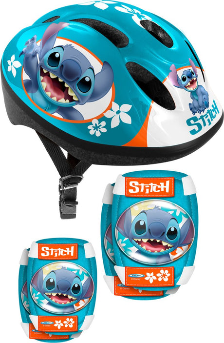 Disney Stitch 5-częściowy ochraniacz na łyżwy 52-56 cm w kolorze benzynowego błękitu, rozmiar s m