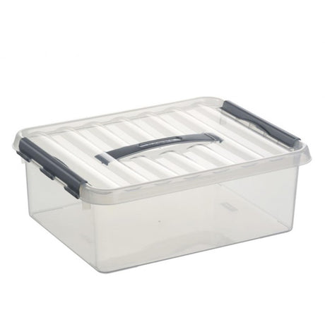 Pudełko do przechowywania Sunware q-line duże przezroczyste 12 litrów 30x40x14cm rozmiar dna a4