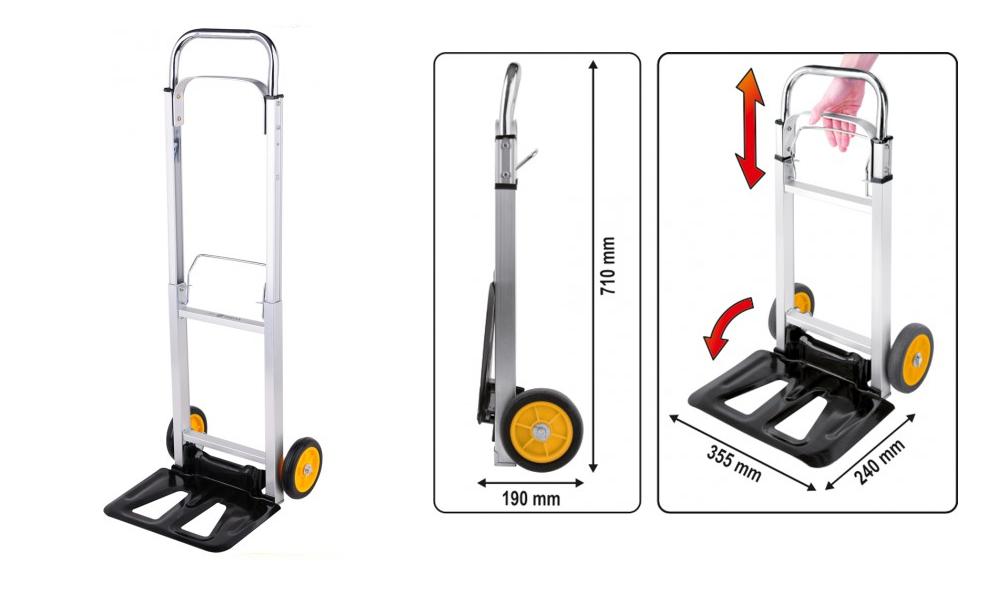 Vorel opvouwbare opslag trolley 90kg
