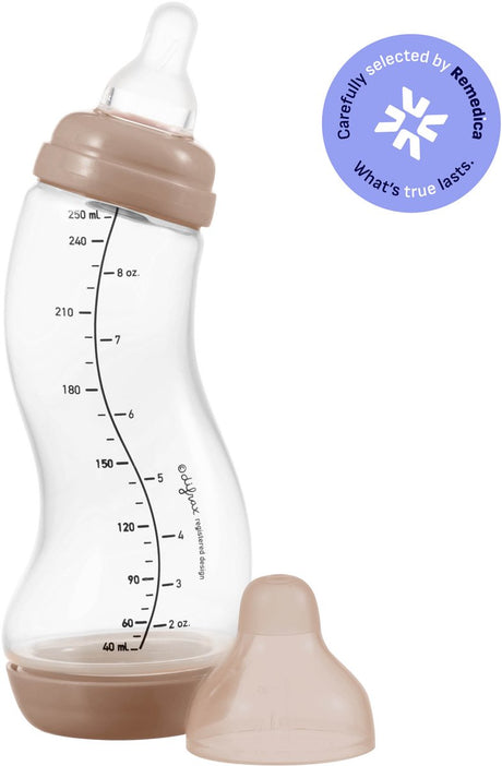 Butelka dla dziecka Difrax naturalna - 250 ml - brązowa - 1 szt. - butelka s - antykolkowa
