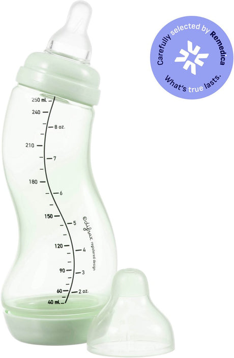 Butelka dla niemowląt Difrax naturalna - 250 ml - jasnozielona - 1 szt. - butelka s - antykolkowa