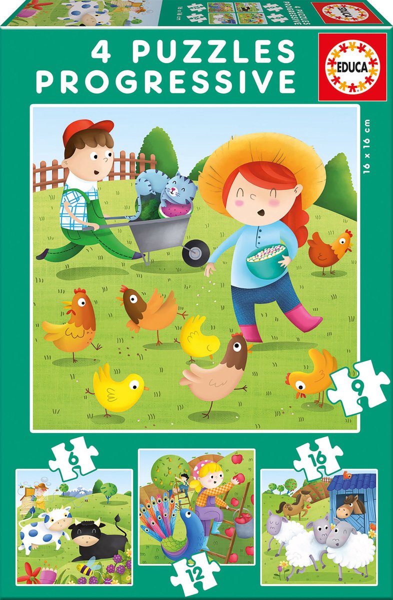 Puzzle Educa - 4 progresywne puzzle