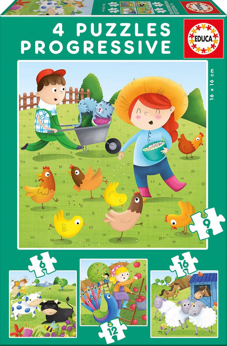 Puzzle Educa - 4 progresywne puzzle