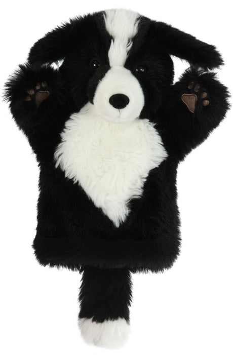 The puppet company handpop border collie pluche speelgoed hond.
