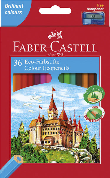 Kredka Faber Castell FC-120136 Sześciokątny piórnik kartonowy Faber-Castell Castle zawierający 36 sztuk
