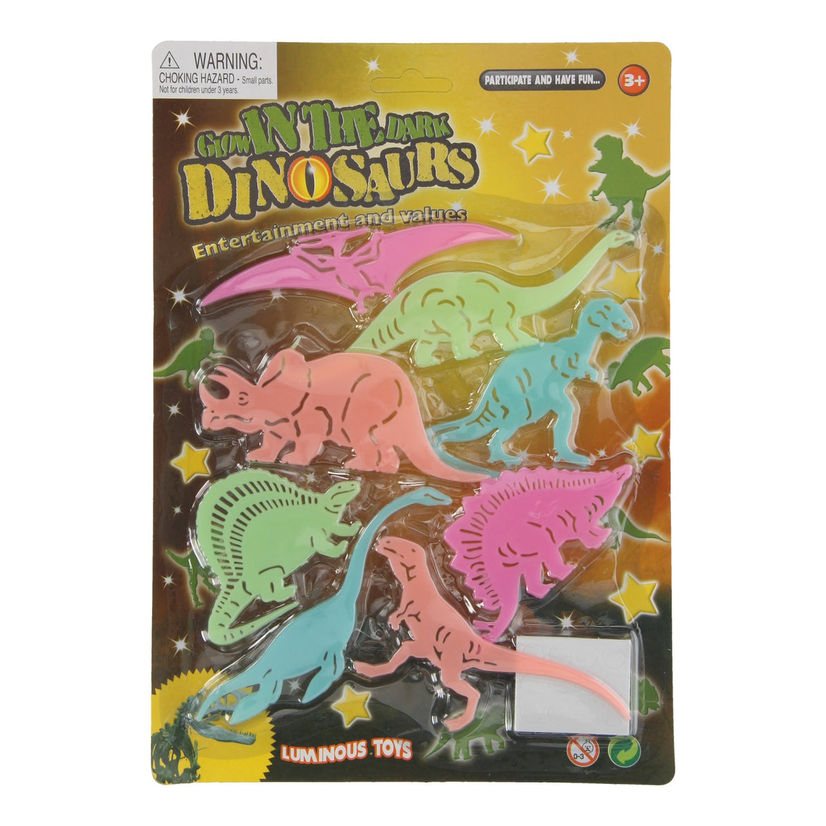 Świecące w ciemności dinozaury