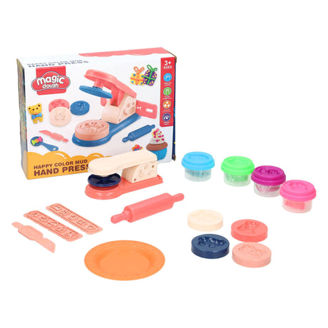 Lobbes Toys bv zestaw do gliny z prasą do gliny - 4 kolory gliny