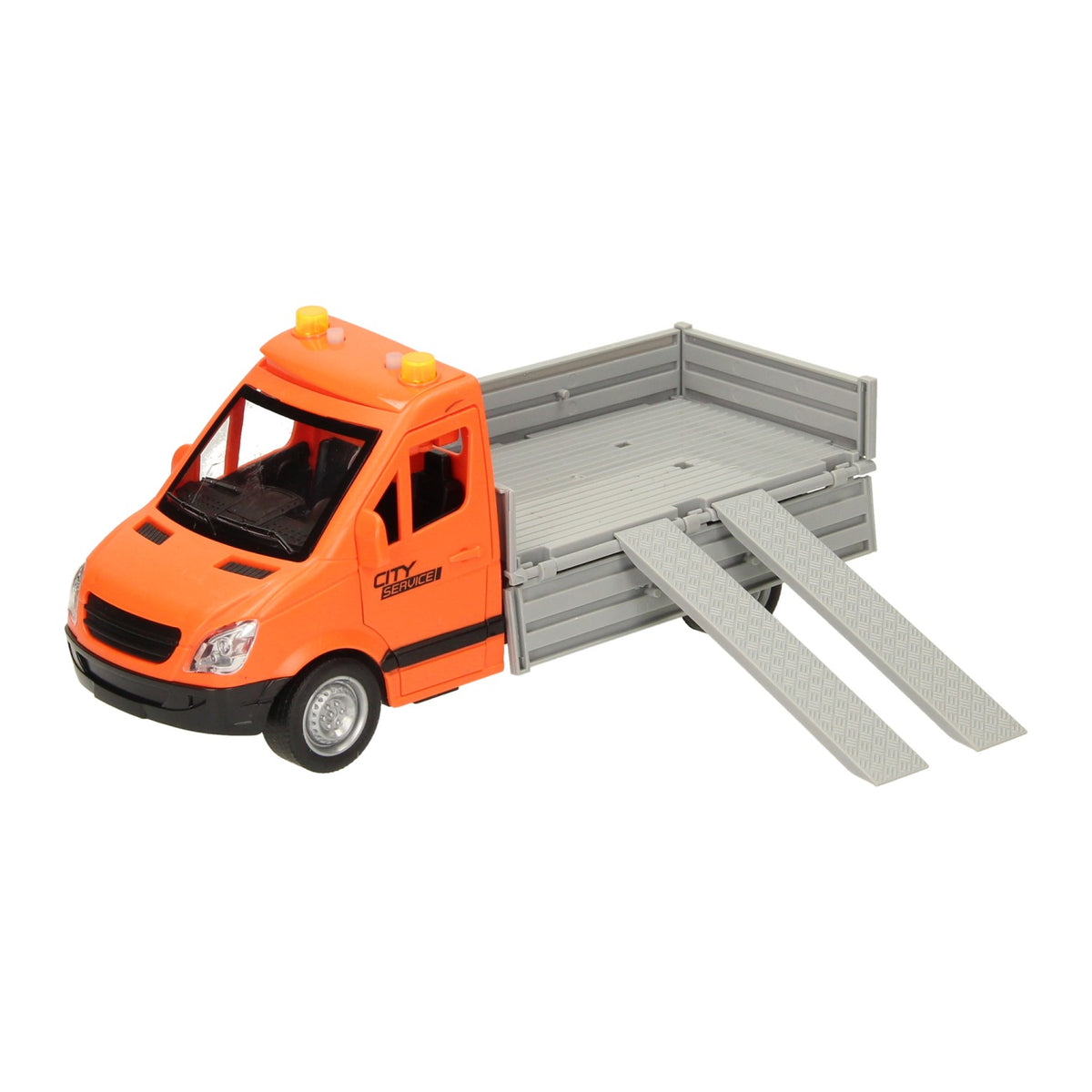 Truck wegwerkzaamheden met licht en geluid