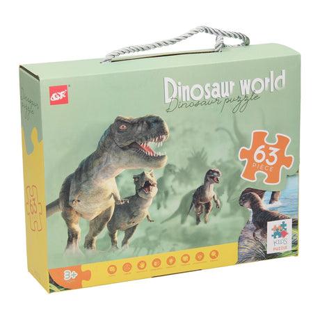 Układanka Świat dinozaurów, 63 elementy.
