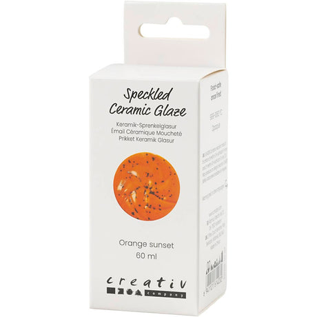 Firma Creativ nakrapiana glazura ceramiczna 999-1060 c kryjąca pomarańczowe słońce - 60ml