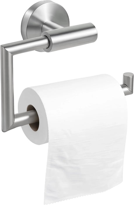 Hush. living hush living - toiletrolhouder zonder klep - wandmontage - inclusief bevestigingsmateriaal - geborsteld staal - rvs