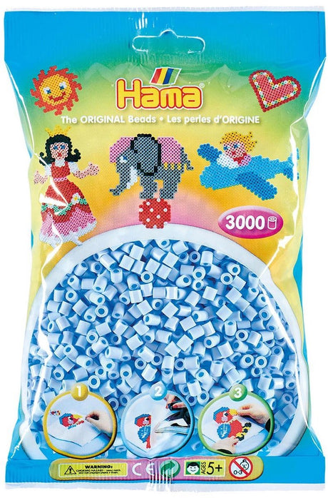 Koraliki do naprasowania Hama midi - pastelowy lodowy błękit (97), 3000szt.