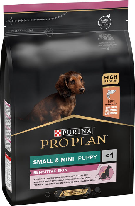 Pro plan szczeniak rasy mini mini skóra wrażliwa - karma dla psów - łosoś 3 kg