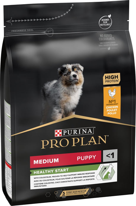 Pro plan zdrowy start dla szczeniąt średni - sucha karma dla psów - kurczak - 3 kg