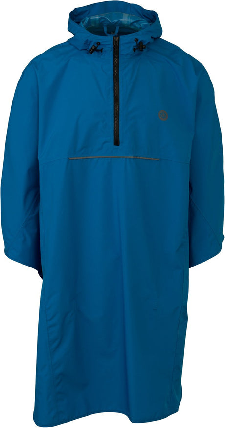 Agu go grant regenponcho uniseks waterdicht - blauw - waterkolom 5.000 mm - polslussen one size
