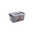 Pudełko do czyszczenia butów Sunware q-line z wkładem 15l - 40x30x18 cm - metal czarny