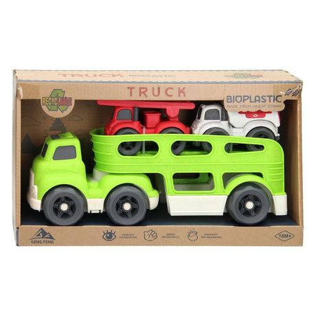 Recykling transportera samochodowego - zielony
