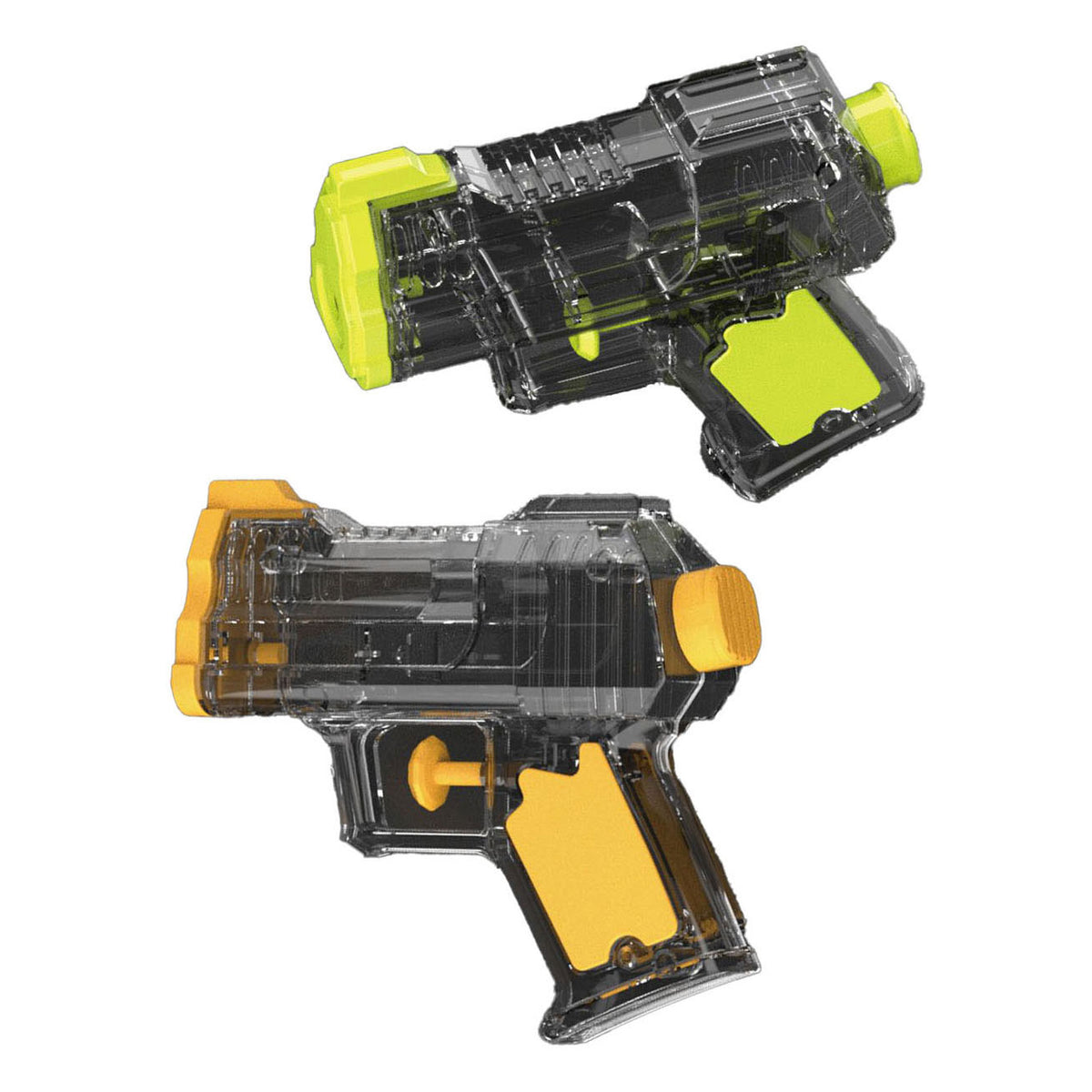 Przezroczysty czarny pistolet na wodę