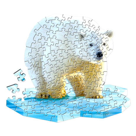 Lobbes Toys bv puzzle w kształcie misia polarnego, 100 szt.