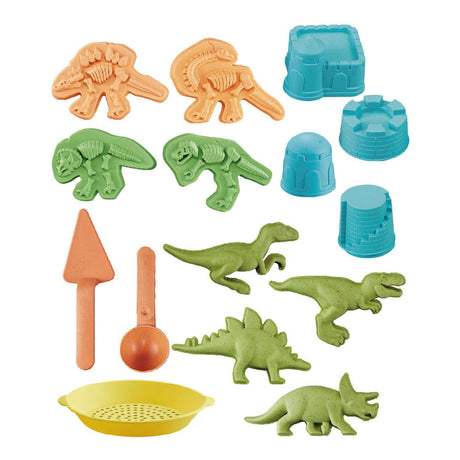 Bioplastikowe dinozaury z piasku