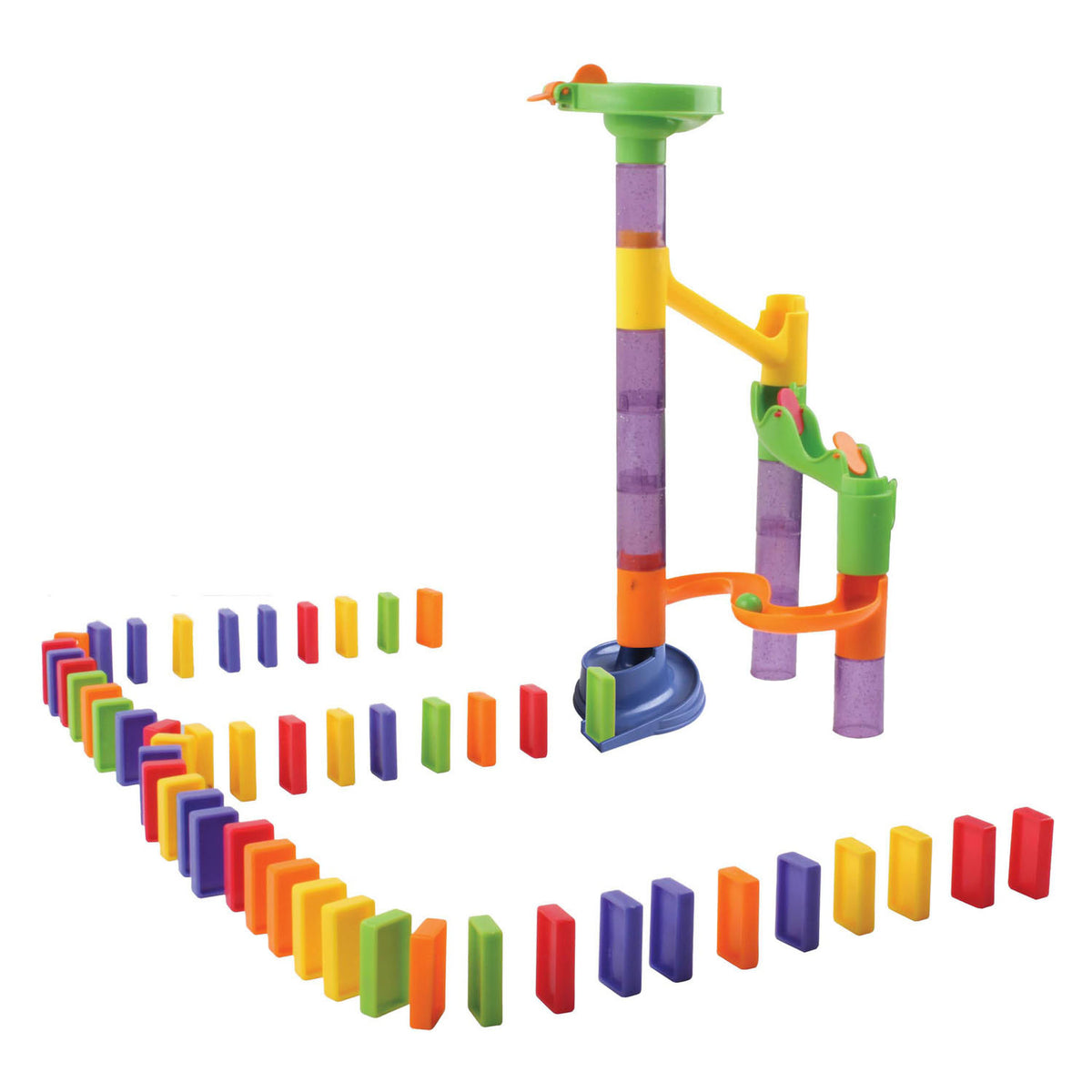 Zestaw domino z marmurowych torów, 79 elementów.
