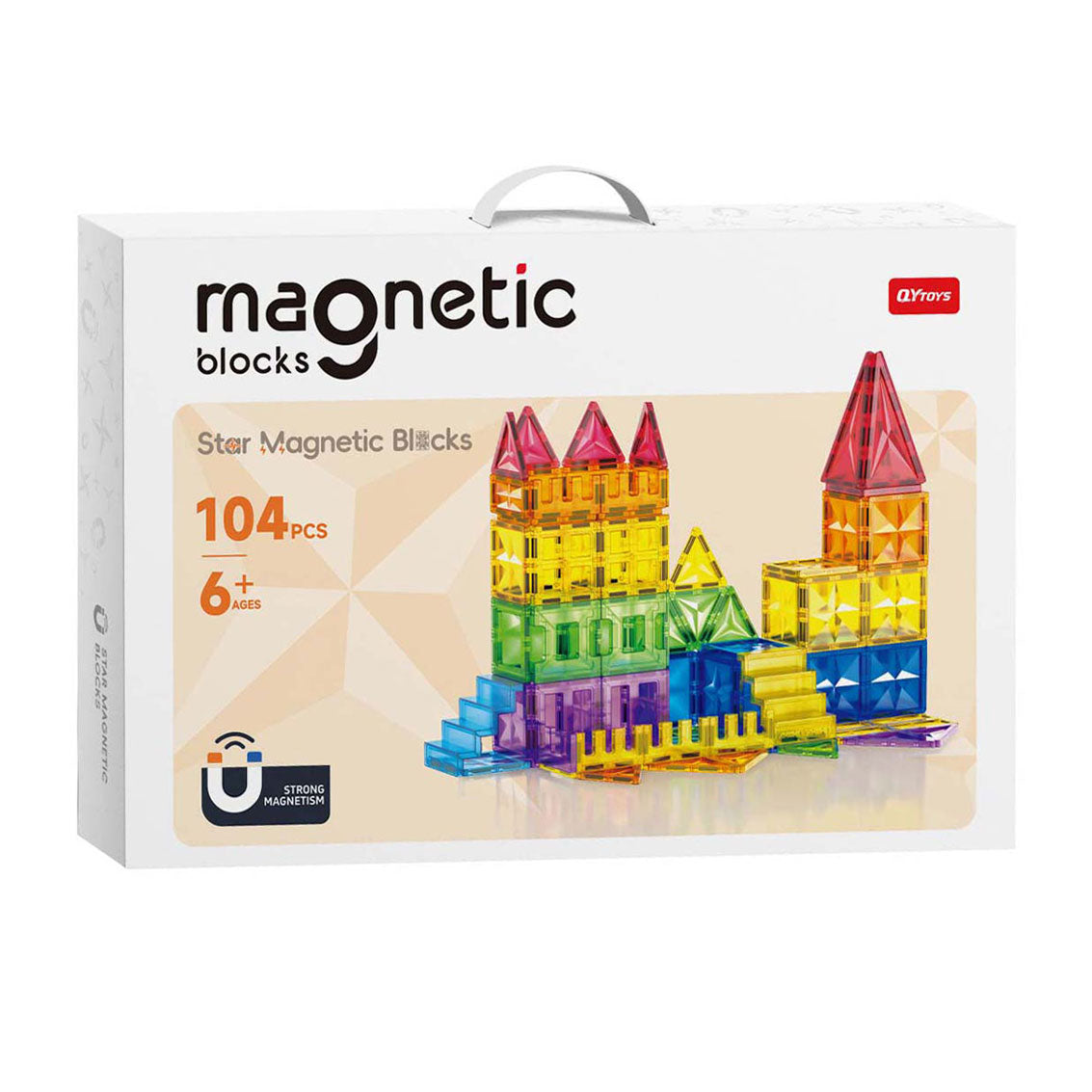 Magnetyczny zestaw konstrukcyjny - 104 elementy.