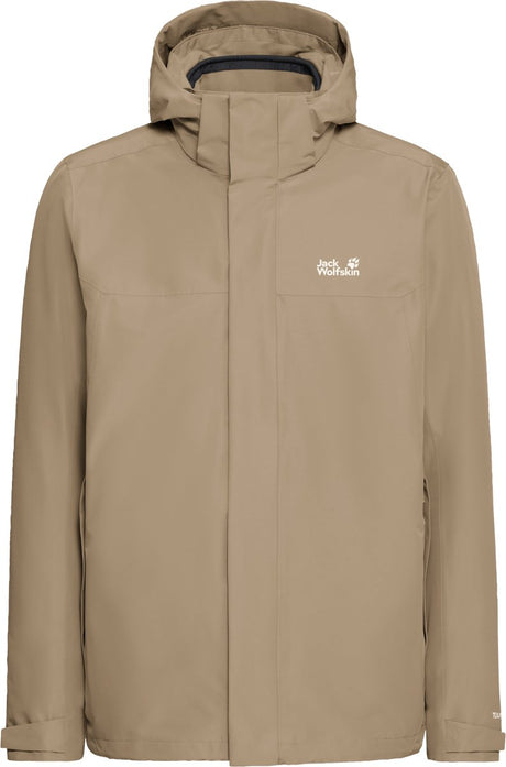 Jack wolfskin stonelite 3in1 jkt m heren outdoorjas - hazel wood s