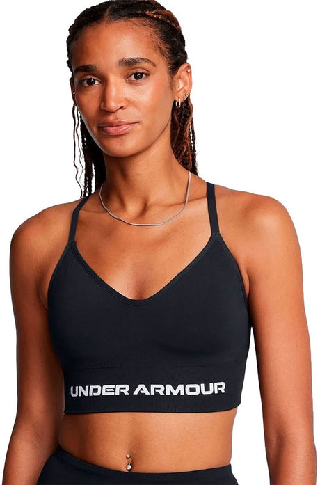 Under armour vanish seamless low bra dames sportbeha - zwart xl