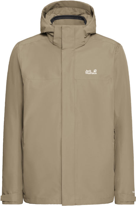 Jack wolfskin stonelite 3in1 jkt m heren outdoorjas - hazel wood m