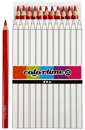Kredki trójkątne jumbo firmy Creativ - czerwone, 12 szt.