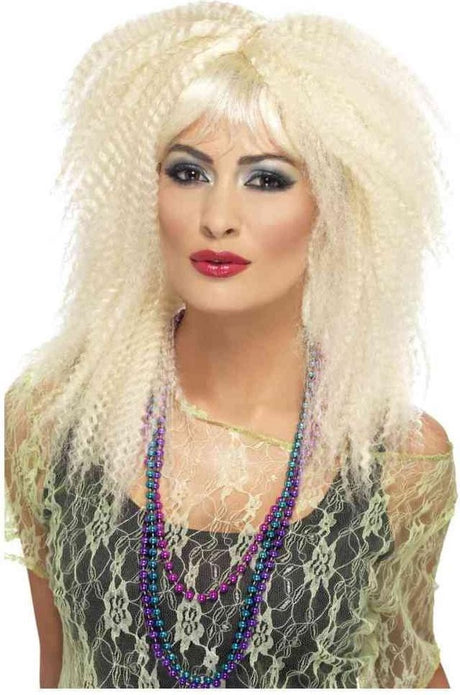 Peruka Smiffys w kolorze blond w stylu retro dla kobiet - peruka fantazyjna - jeden rozmiar