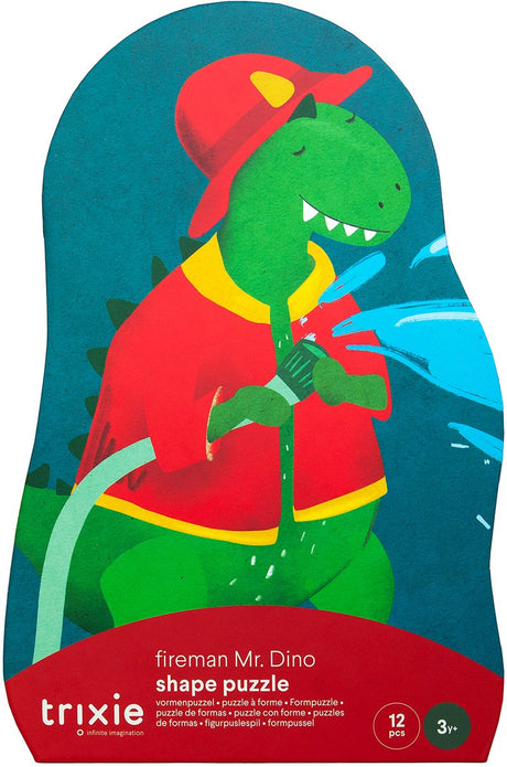 Puzzle w kształcie strażaka Trixie Pan Dino - 12 elementów - puzzle dla dzieci od 2 lat