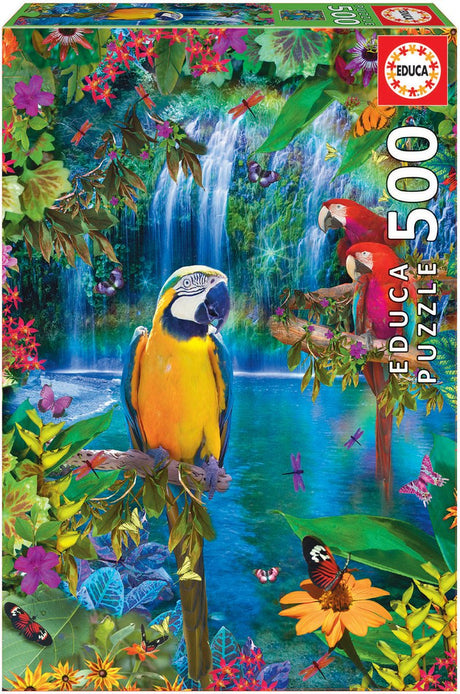 Educa - puzzle - 500 elementów - papugi w tropikach