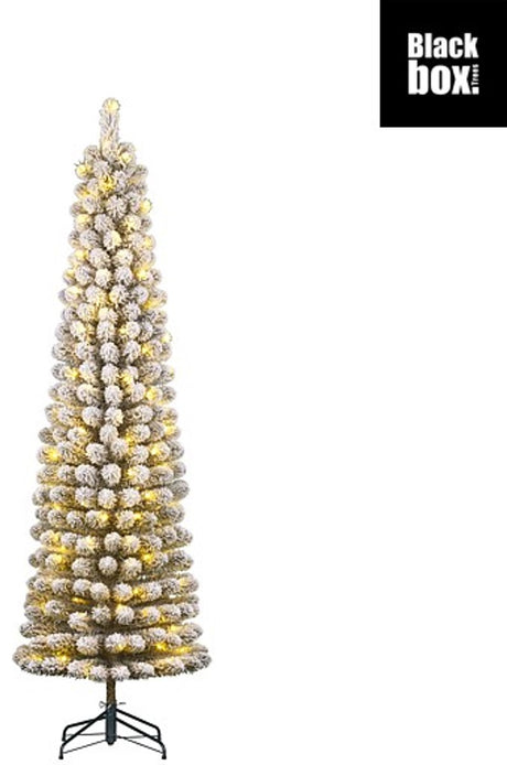 Black box charlton pilar x-mas tree led green frosted warm white 160l tips 362 with timer dimmer - h215xd56cm