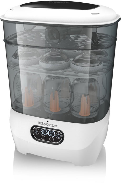 Baby brezza sterilizer dryer advanced – 2-in-1 flessen sterilisator droger – voor 8 babyflessen - wit