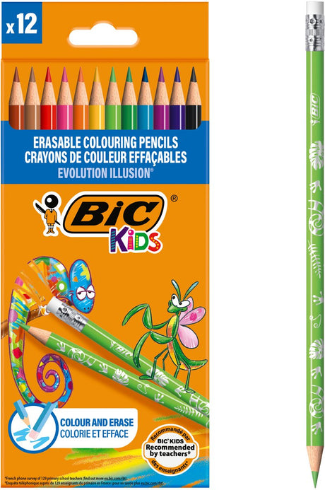 Kredki wymazywalne Bic Kids Evolution, 12 szt.