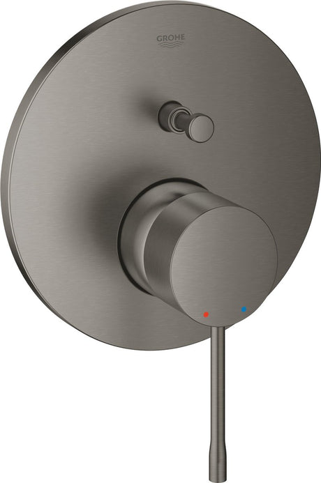 Bateria prysznicowa podtynkowa Grohe Essence - część natynkowa - 2 wyjścia - szczotkowany twardy grafit (matowy antracyt)