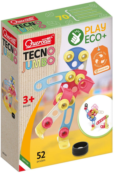 Quercetti Tecno Play Eco Construction Building Set, 52dlg.