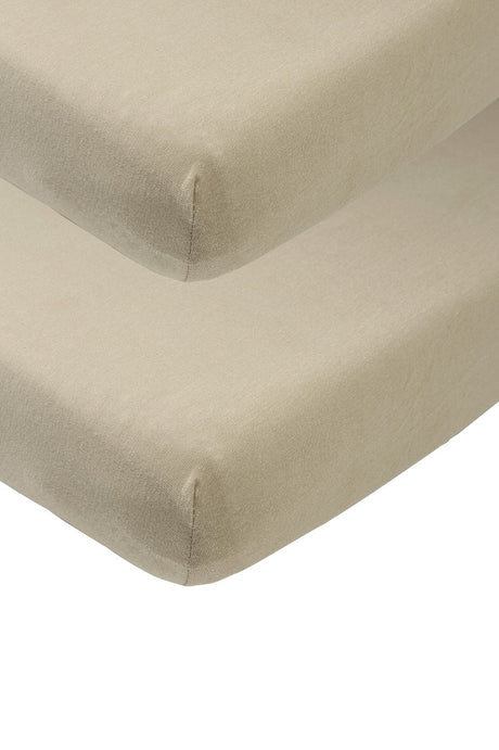 Prześcieradło dziecięce Meyco Baby Uni Junior - 2 szt. - taupe - 70x140 150cm