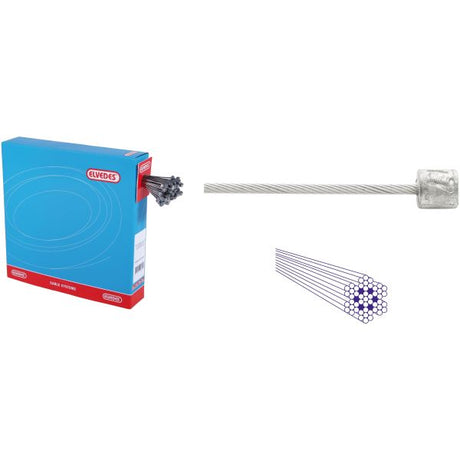 Przełącz kable wewnętrzne Elvedes 2250 mm stal nierdzewna Ø1,1 mm Shimano N Sutek Ø4,5 × 4,5 (100 sztuk)