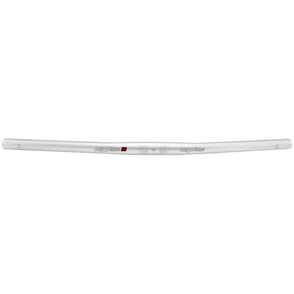 Ergotec sterujący płaski pręt 25,4 x 600 mm - srebrny